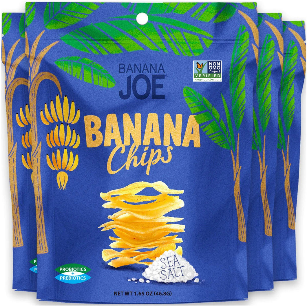 Sea Salt Flavored Banana Chips (Pack of 4)