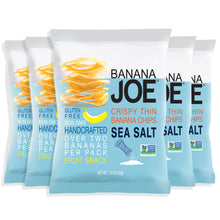 Load image into Gallery viewer, Banana Joe Sea Salt Flavored Banana Chips, 5-Pack.
